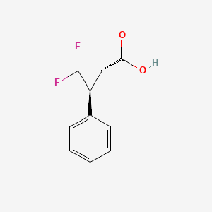 (1S,3S)-2,2-difluoro-3-phenylcyclopropane-1-carboxylic acid - 74457-55-9