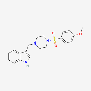 3-((4-((4-Methoxyphenyl)sulfonyl)piperazin-1-yl)methyl)-1H-indole - 