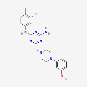 N-(4-amino-6-{[4-(3-methoxyphenyl)piperazino]methyl}-1,3,5-triazin-2-yl)-N-(3-chloro-4-methylphenyl)amine - 