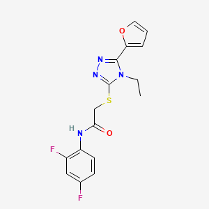 N-(2,4-difluorophenyl)-2-{[4-ethyl-5-(furan-2-yl)-4H-1,2,4-triazol-3-yl]sulfanyl}acetamide - 573931-40-5