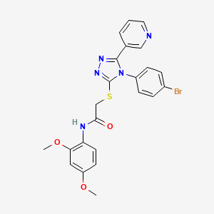 2-{[4-(4-bromophenyl)-5-(pyridin-3-yl)-4H-1,2,4-triazol-3-yl]sulfanyl}-N-(2,4-dimethoxyphenyl)acetamide - 477330-98-6