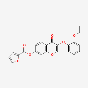 3-(2-ethoxyphenoxy)-4-oxo-4H-chromen-7-yl furan-2-carboxylate - 