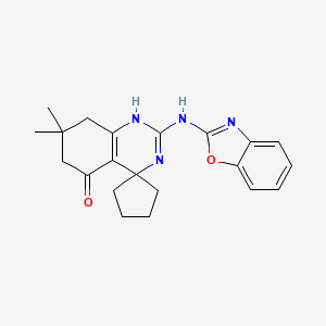 2'-(1,3-benzoxazol-2-ylamino)-7',7'-dimethyl-7',8'-dihydro-1'H-spiro[cyclopentane-1,4'-quinazolin]-5'(6'H)-one - 