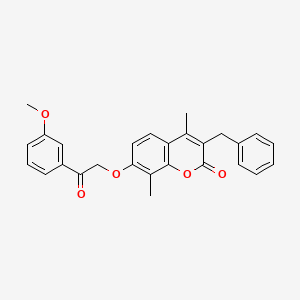 3-benzyl-7-[2-(3-methoxyphenyl)-2-oxoethoxy]-4,8-dimethyl-2H-chromen-2-one - 