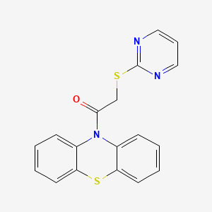 1-(10H-phenothiazin-10-yl)-2-(pyrimidin-2-ylsulfanyl)ethanone - 