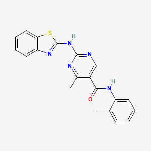 2-(1,3-benzothiazol-2-ylamino)-4-methyl-N-(2-methylphenyl)pyrimidine-5-carboxamide - 