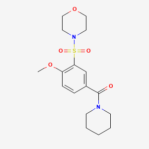4-[2-METHOXY-5-(PIPERIDINE-1-CARBONYL)BENZENESULFONYL]MORPHOLINE - 5919-98-2