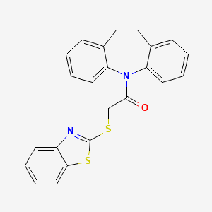 2-(1,3-benzothiazol-2-ylsulfanyl)-1-(10,11-dihydro-5H-dibenzo[b,f]azepin-5-yl)ethanone - 