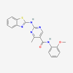 2-(1,3-benzothiazol-2-ylamino)-N-(2-methoxyphenyl)-4-methylpyrimidine-5-carboxamide - 