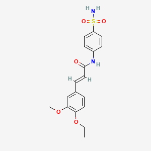 (2E)-3-(4-ethoxy-3-methoxyphenyl)-N-(4-sulfamoylphenyl)prop-2-enamide - 