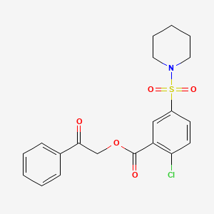 Phenacyl 2-chloro-5-piperidin-1-ylsulfonylbenzoate - 