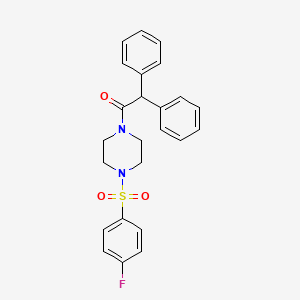 1-{4-[(4-FLUOROPHENYL)SULFONYL]PIPERAZINO}-2,2-DIPHENYL-1-ETHANONE - 