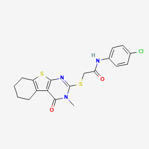N-(4-chlorophenyl)-2-[(3-methyl-4-oxo-3,4,5,6,7,8-hexahydro[1]benzothieno[2,3-d]pyrimidin-2-yl)sulfanyl]acetamide - 