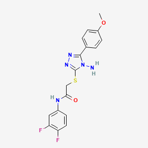 2-[4-amino-5-(4-methoxyphenyl)(1,2,4-triazol-3-ylthio)]-N-(3,4-difluorophenyl) acetamide - 