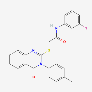 N-(3-fluorophenyl)-2-{[3-(4-methylphenyl)-4-oxo-3,4-dihydroquinazolin-2-yl]sulfanyl}acetamide - 475249-54-8