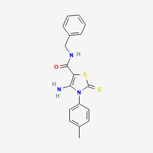 4-amino-N-benzyl-3-(4-methylphenyl)-2-thioxo-2,3-dihydro-1,3-thiazole-5-carboxamide - 