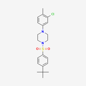 1-(4-Tert-butylbenzenesulfonyl)-4-(3-chloro-4-methylphenyl)piperazine - 