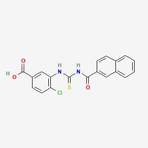 4-chloro-3-{[(naphthalen-2-ylcarbonyl)carbamothioyl]amino}benzoic acid - 532415-85-3