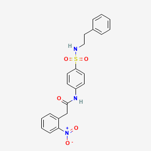 2-(2-nitrophenyl)-N-{4-[(2-phenylethyl)sulfamoyl]phenyl}acetamide - 