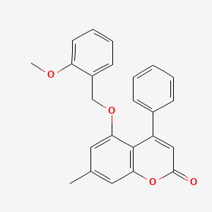 5-[(2-methoxybenzyl)oxy]-7-methyl-4-phenyl-2H-chromen-2-one - 