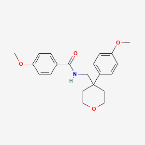 4-Methoxy-N-{[4-(4-methoxyphenyl)oxan-4-YL]methyl}benzamide - 440087-52-5