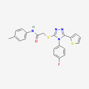 2-{[4-(4-fluorophenyl)-5-(thiophen-2-yl)-4H-1,2,4-triazol-3-yl]sulfanyl}-N-(4-methylphenyl)acetamide - 