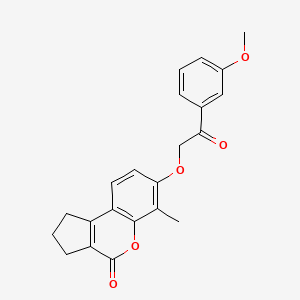 7-[2-(3-methoxyphenyl)-2-oxoethoxy]-6-methyl-2,3-dihydrocyclopenta[c]chromen-4(1H)-one - 