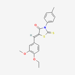(5Z)-5-(4-ethoxy-3-methoxybenzylidene)-3-(4-methylphenyl)-2-thioxo-1,3-thiazolidin-4-one - 