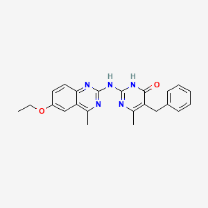 5-benzyl-2-[(6-ethoxy-4-methylquinazolin-2-yl)amino]-6-methylpyrimidin-4(1H)-one - 