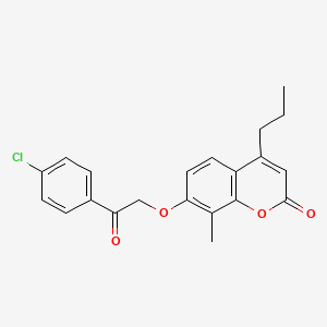 7-[2-(4-chlorophenyl)-2-oxoethoxy]-8-methyl-4-propyl-2H-chromen-2-one - 