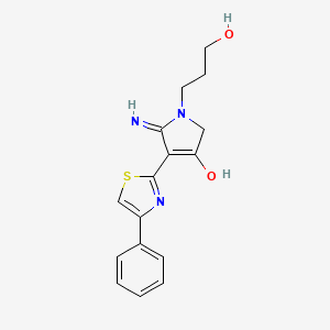 5-amino-1-(3-hydroxypropyl)-4-(4-phenyl-1,3-thiazol-2-yl)-1,2-dihydro-3H-pyrrol-3-one - 