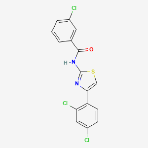 3-chloro-N-[4-(2,4-dichlorophenyl)-1,3-thiazol-2-yl]benzamide - 5702-00-1