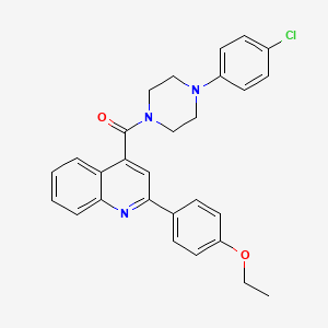 4-[4-(4-Chlorophenyl)piperazine-1-carbonyl]-2-(4-ethoxyphenyl)quinoline - 