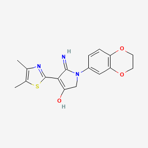 5-amino-1-(2,3-dihydro-1,4-benzodioxin-6-yl)-4-(4,5-dimethyl-1,3-thiazol-2-yl)-1,2-dihydro-3H-pyrrol-3-one - 