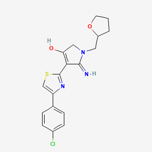 5-amino-4-[4-(4-chlorophenyl)-1,3-thiazol-2-yl]-1-(tetrahydrofuran-2-ylmethyl)-1,2-dihydro-3H-pyrrol-3-one - 