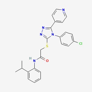 2-{[4-(4-chlorophenyl)-5-(pyridin-4-yl)-4H-1,2,4-triazol-3-yl]sulfanyl}-N-[2-(propan-2-yl)phenyl]acetamide - 476484-01-2