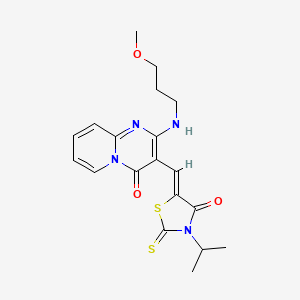 3-[(3-isopropyl-4-oxo-2-thioxo-1,3-thiazolidin-5-ylidene)methyl]-2-[(3-methoxypropyl)amino]-4H-pyrido[1,2-a]pyrimidin-4-one - 