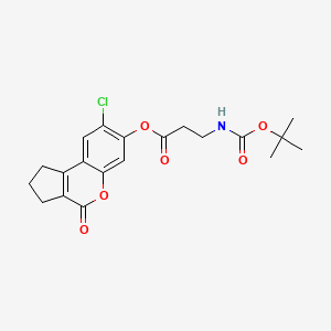 8-chloro-4-oxo-1,2,3,4-tetrahydrocyclopenta[c]chromen-7-yl N-(tert-butoxycarbonyl)-beta-alaninate - 