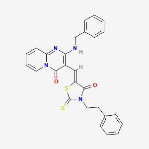 2-(benzylamino)-3-{(Z)-[4-oxo-3-(2-phenylethyl)-2-thioxo-1,3-thiazolidin-5-ylidene]methyl}-4H-pyrido[1,2-a]pyrimidin-4-one - 