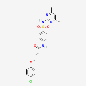 4-(4-chlorophenoxy)-N-{4-[(4,6-dimethylpyrimidin-2-yl)sulfamoyl]phenyl}butanamide - 