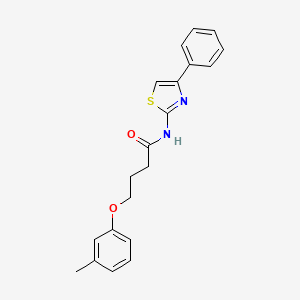 4-(3-methylphenoxy)-N-(4-phenyl-1,3-thiazol-2-yl)butanamide - 