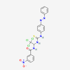 3-nitro-N-{2,2,2-trichloro-1-[({4-[(E)-phenyldiazenyl]phenyl}carbamothioyl)amino]ethyl}benzamide - 