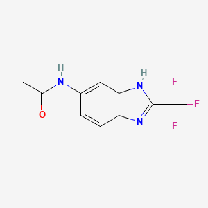 Acetamide, N-(2-(trifluoromethyl)-5-benzimidazolyl)- - 83003-97-8