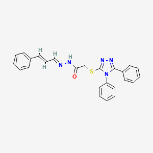 2-[(4,5-diphenyl-4H-1,2,4-triazol-3-yl)sulfanyl]-N'-[(1E,2E)-3-phenylprop-2-en-1-ylidene]acetohydrazide - 