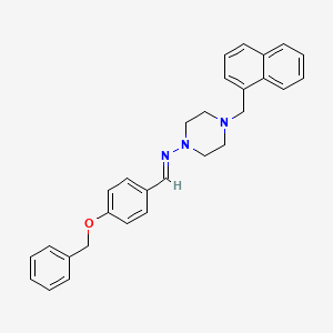 N-[4-(benzyloxy)benzylidene]-4-(1-naphthylmethyl)-1-piperazinamine - 