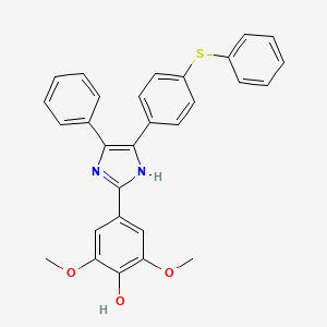 2,6-dimethoxy-4-{5-phenyl-4-[4-(phenylthio)phenyl]-1H-imidazol-2-yl}phenol - 