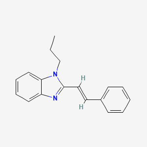 2-[(1E)-2-phenylethenyl]-1-propyl-1H-1,3-benzodiazole - 