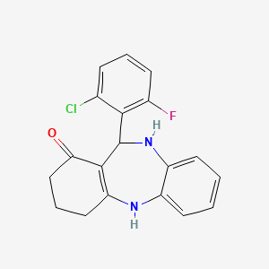 11-(2-chloro-6-fluorophenyl)-2,3,4,5,10,11-hexahydro-1H-dibenzo[b,e][1,4]diazepin-1-one - 