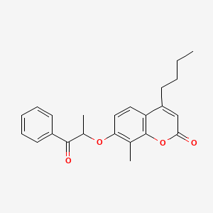 4-butyl-8-methyl-7-(1-methyl-2-oxo-2-phenylethoxy)-2H-chromen-2-one - 