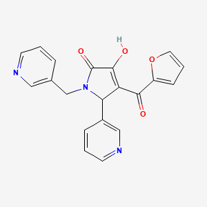 4-(furan-2-ylcarbonyl)-3-hydroxy-5-(pyridin-3-yl)-1-(pyridin-3-ylmethyl)-1,5-dihydro-2H-pyrrol-2-one - 